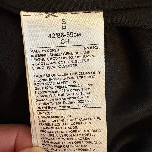 Banana Republic Black Lamb Leather Moto Jacket Small Pristine Condition - Picture 9 of 10